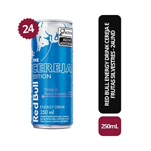 Red Bull Frutas Vermelhas Sugar Free - Spring Edition 250ml - 24 Unidades