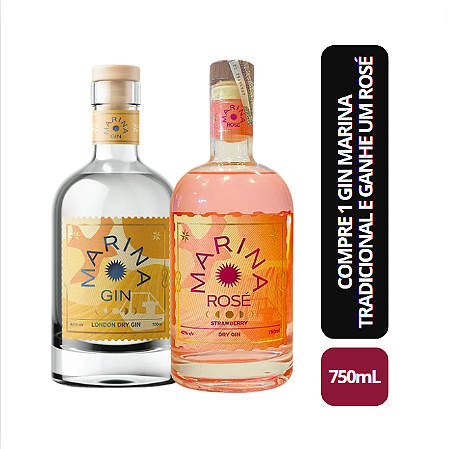 Dia Do Amigo: Dupla Gin Marina: Compre 1 Gin Marina Tradicional e Ganhe 1 Gin Marina Rosé