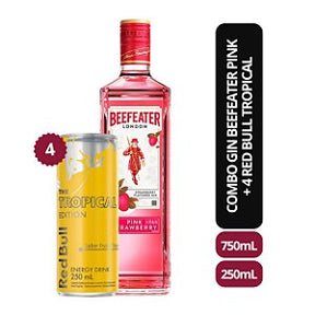 Dia Do Amigo: Combo 2x Gin Beefeater London Dry 750ml + 24und Red Bull Tropical 250ml