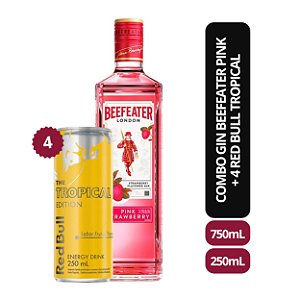 Dia Do Amigo: Combo 2x Gin Beefeater London Dry 750ml + 24und Red Bull Tropical 250ml