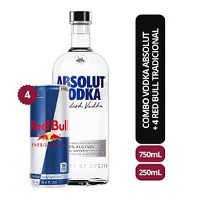 Kit Sinistro: Absolut + 4 Red Bull Melancia