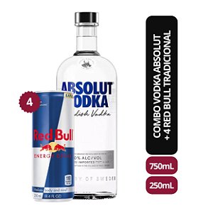 Kit Sinistro: Absolut + 4 Red Bull Melancia