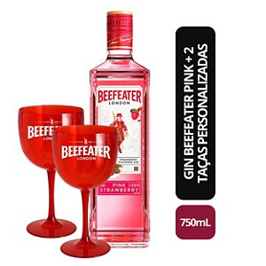 Kit 1und Gin Beefeater Dry Gin 750ml + 1und Bolsa Exclusiva Beefeater + 2 Taças