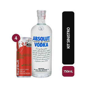 Kit Sinistro: Absolut + 4 Red Bull Melancia