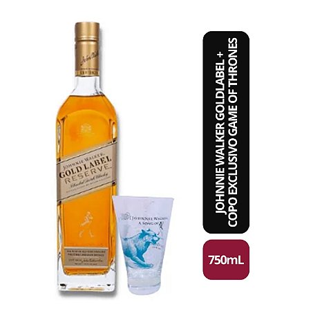 Johnnie Walker Gold Label 750ML + Copo Exclusivo Game Of Thrones "A Song Of Ice"