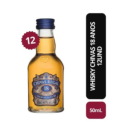 Whisky Chivas Regal 18 Anos - 50mL (12und)